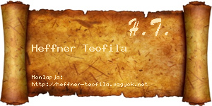 Heffner Teofila névjegykártya